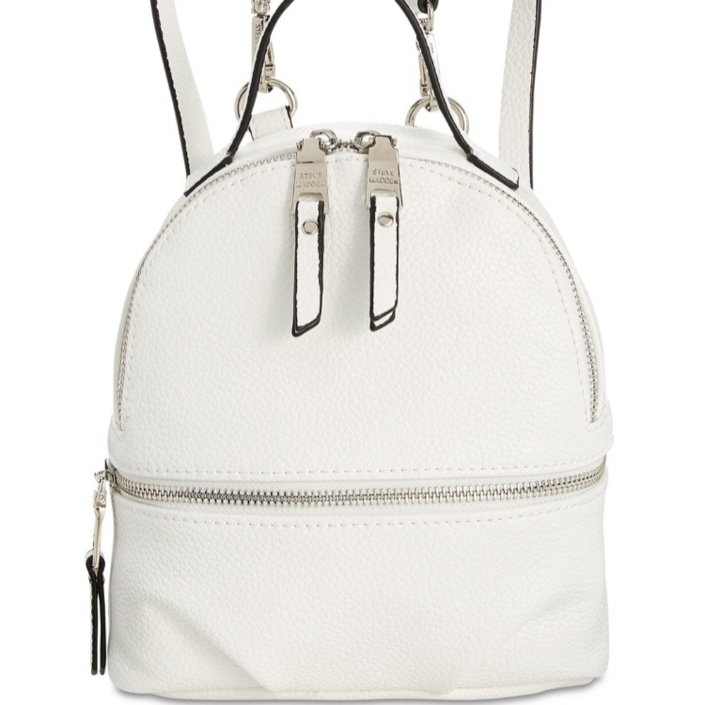 Steve Madden Jacki white mini backpack